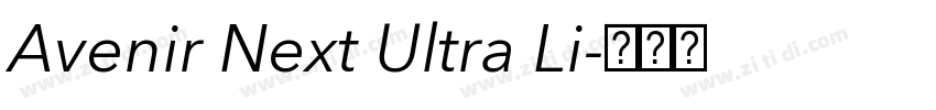 Avenir Next Ultra Li字体转换